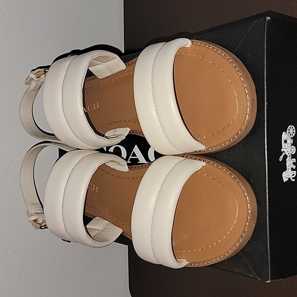 Coach White leather sandals - Picture 1 of 4